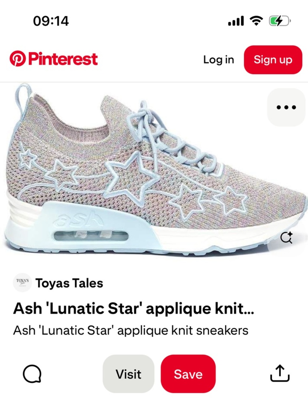 ASH Lunatic Star Knit Sneakers - Blue